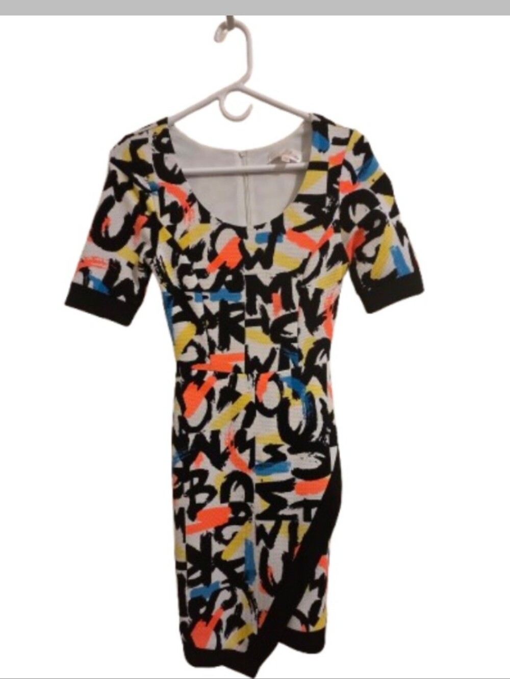 Marilyn Monroe Multicolor Graffiti Sheath Dress - Black, Orange, Blue, Yellow
